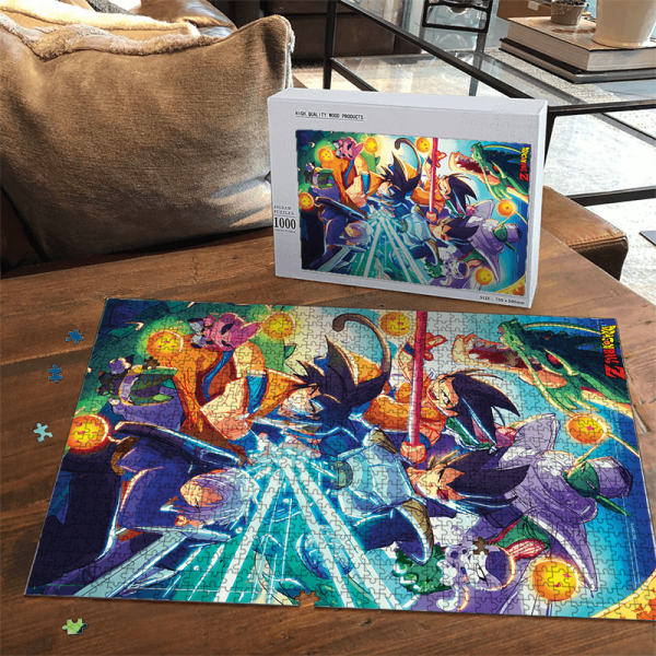 DBZ Art Classic Z Fighters Team With Kid Goku Portrait Puzzle - Saiyan Stuff