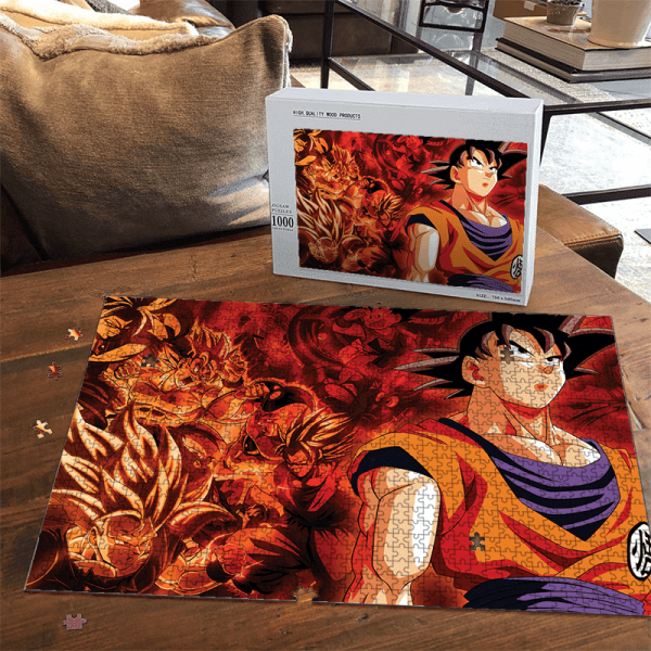 Dragon Ball All Son Goku Transformation Montage Art Puzzle - Saiyan Stuff
