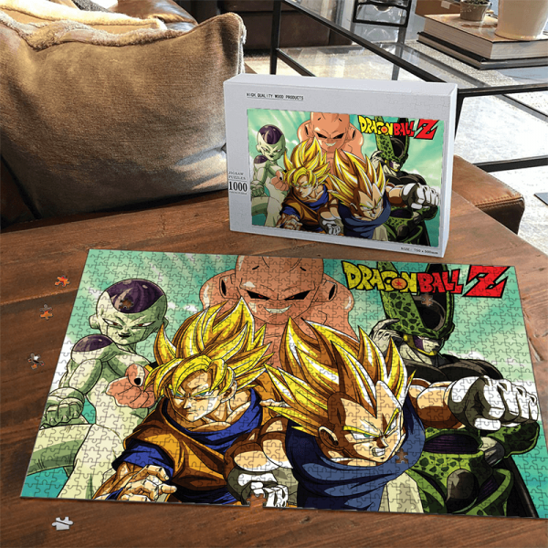 Dragon Ball Z Frieza Vegeta Goku Kid Buu Cell Cool Landscape Puzzle - Saiyan Stuff