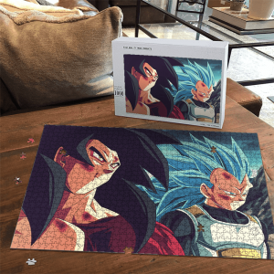 Dragon Ball Z Goku SSJ4 Vegeta Super Saiyan Blue Fan Art Puzzle - Saiyan Stuff