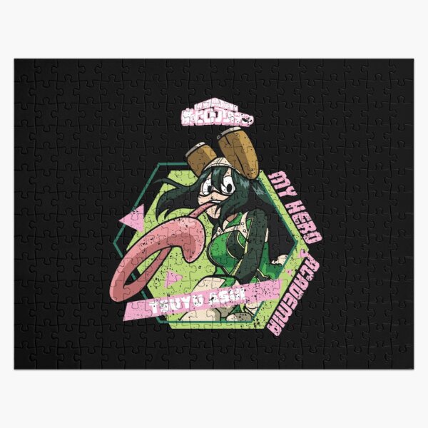 MY HERO ACADEMIA (BNHA): TSUYU ASUI (BLACK) GRUNGE STYLE Jigsaw Puzzle RB0605 product Offical Anime Puzzles Merch